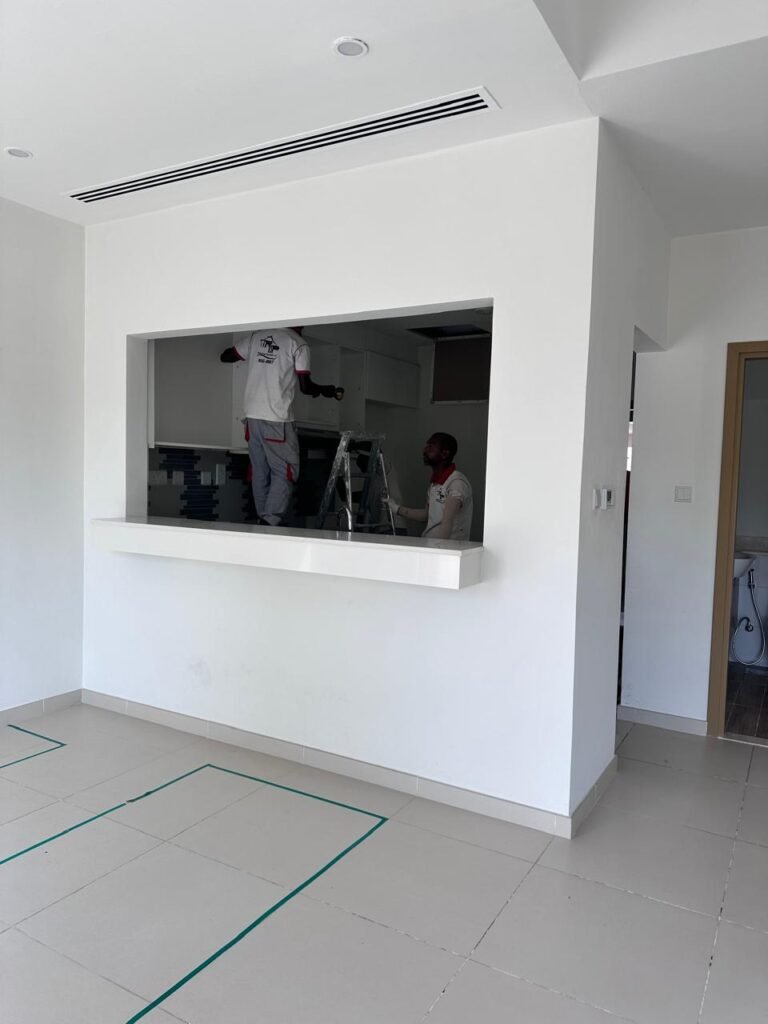 The two-tier counter that jutted out to the dining
